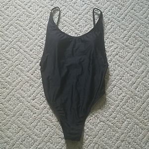 Brand New Black High-Cut Leg Onepiece